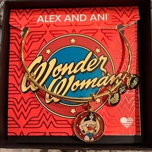 Alex and Ani Gold Wonder Woman Charm Bracelet